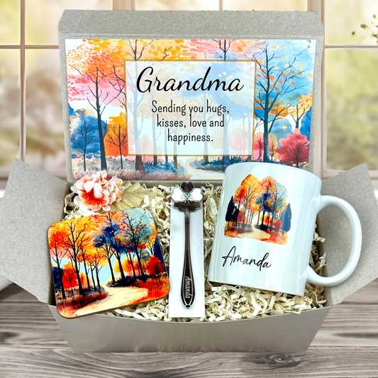 Gift for Grandma Who Has Everything - Personalized Coffee Mug Gift Basket