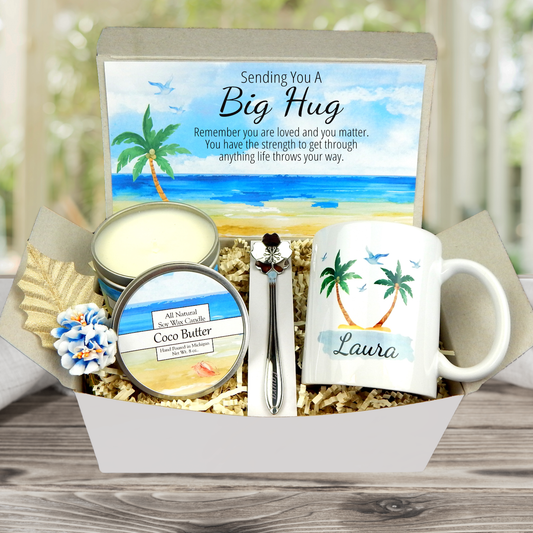 Hug In A Box Encouragement Gift - Thinking Of You Care Package - Self Care Basket