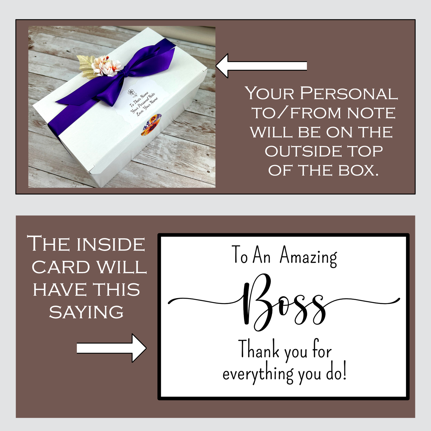 Bosses Day Gift Basket with Personalized Mug