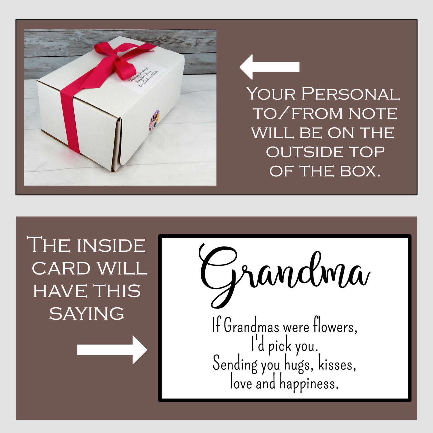 Personalized Gift Basket for Grandma with Coffee Mug