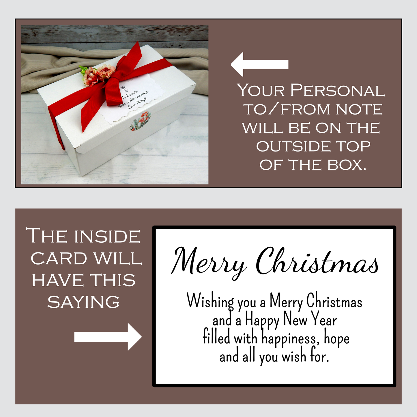 Christmas Gift Box with Personalized Coffee Mug and Heartfelt Message