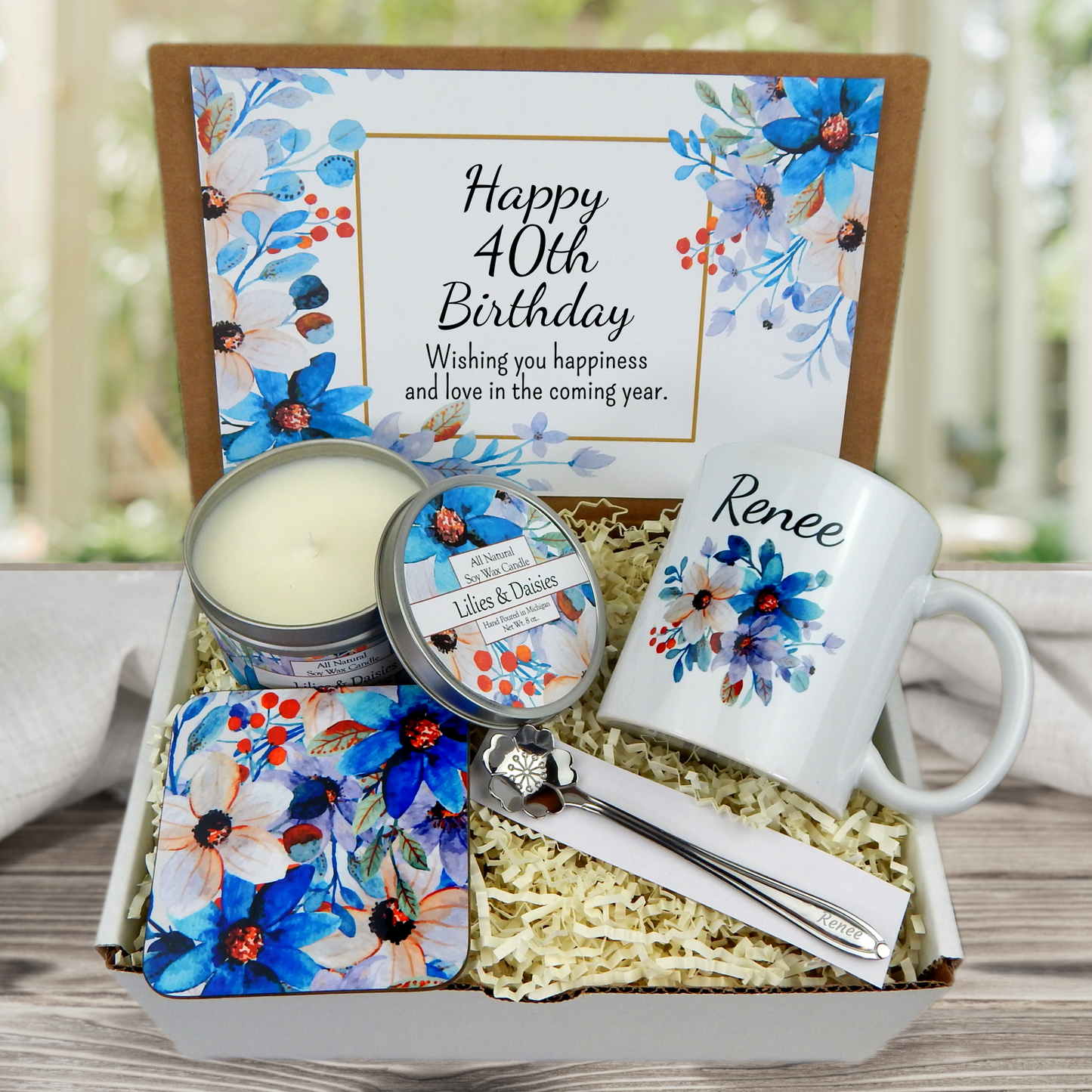 Personalized 40th Birthday Gift Basket