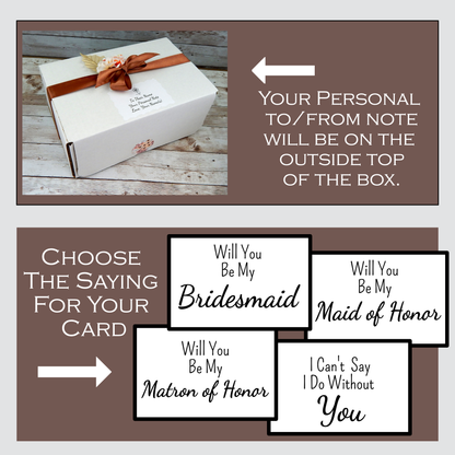 Bridesmaid Proposal Box - Maid - Matron of Honor Gift Basket for Bridal Party