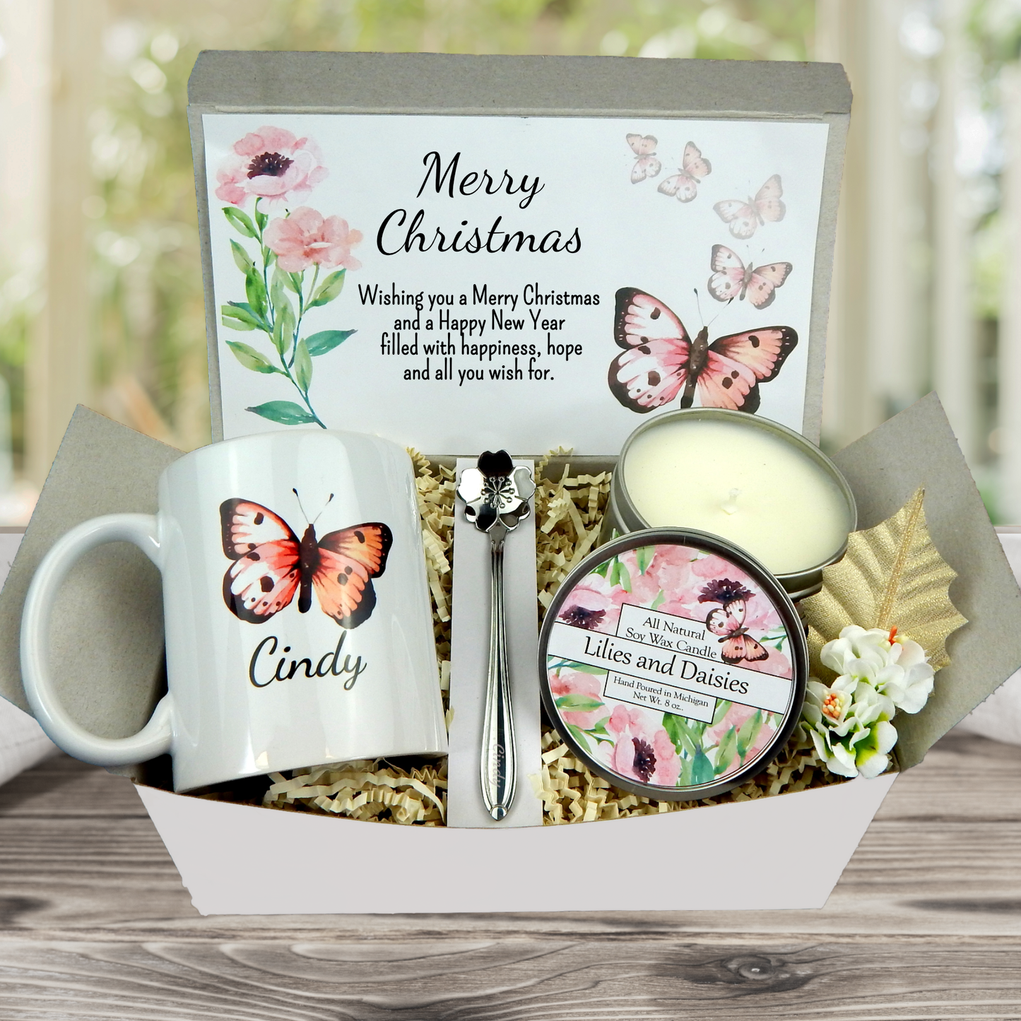 Christmas Gift Box with Personalized Coffee Mug and Heartfelt Message