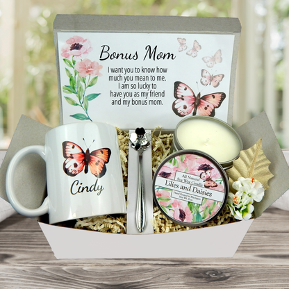 Step-Mom Gift Basket for Bonus Mom with Custom Mug