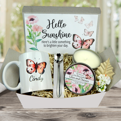 Hello Sunshine Gift Box with Personalized Mug