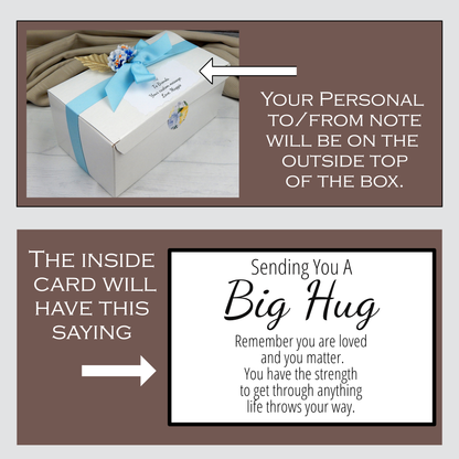 Hug In A Box Encouragement Gift - Thinking Of You Care Package - Self Care Basket