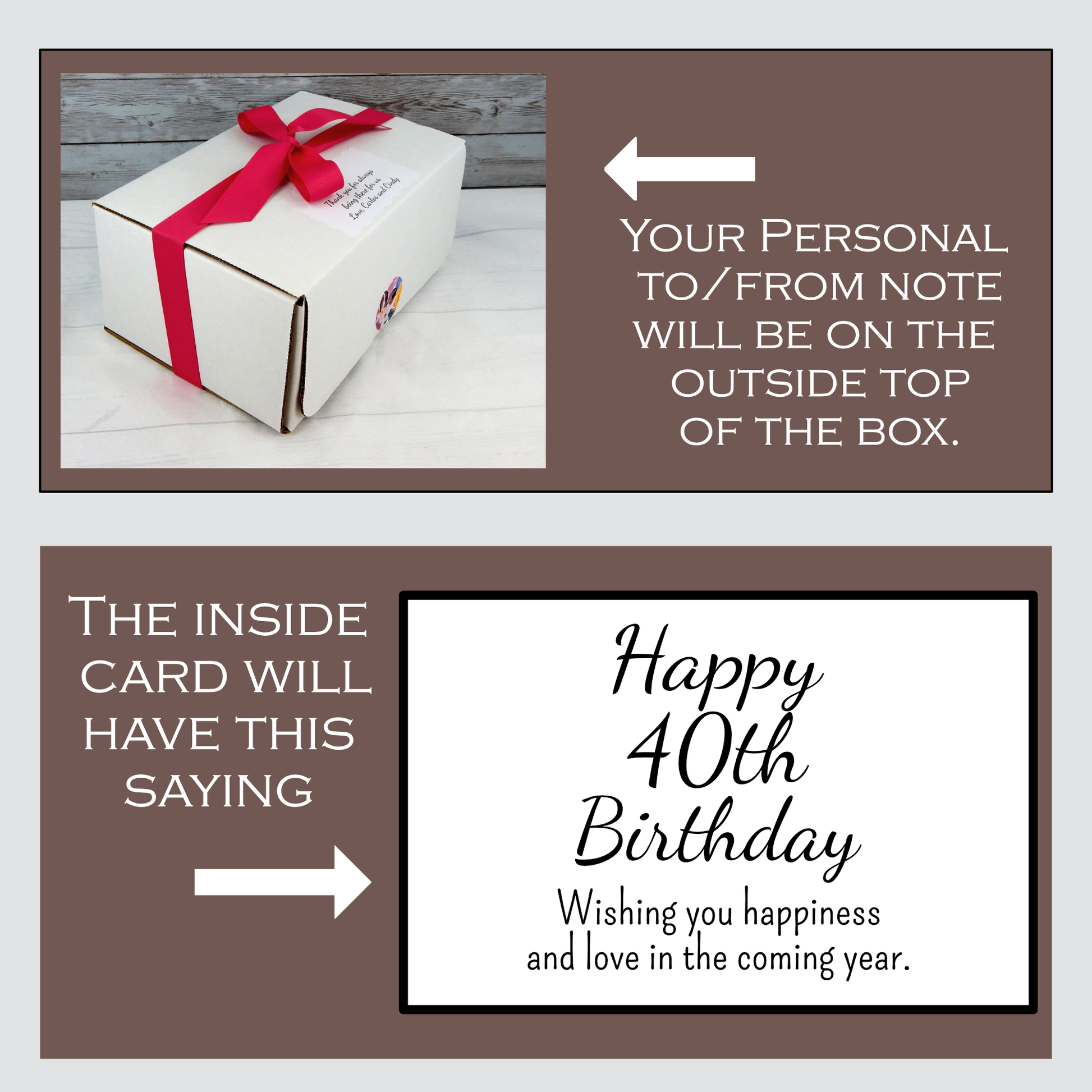 40th birthday on sale gift box