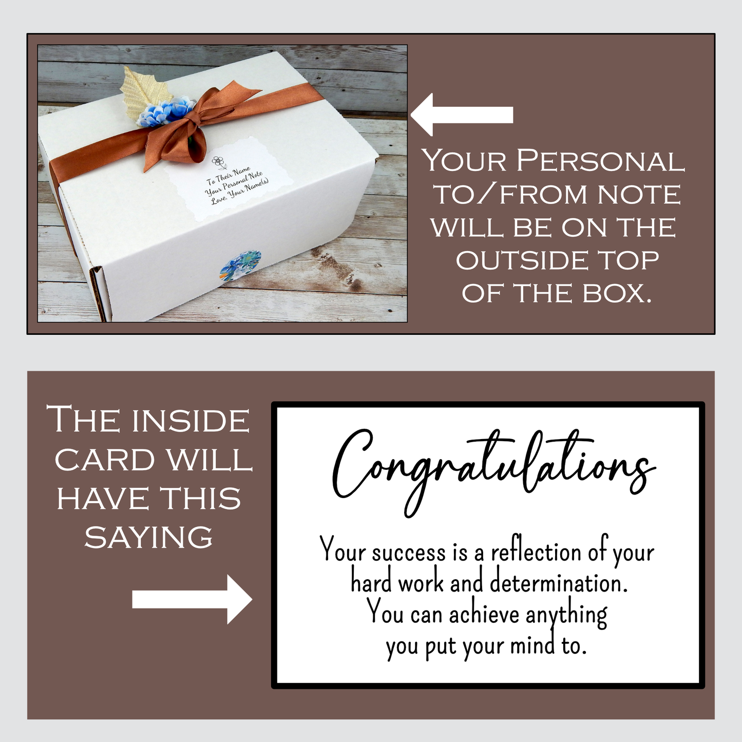 Personalized Congrats Gift for Graduation, New Job or Achievement