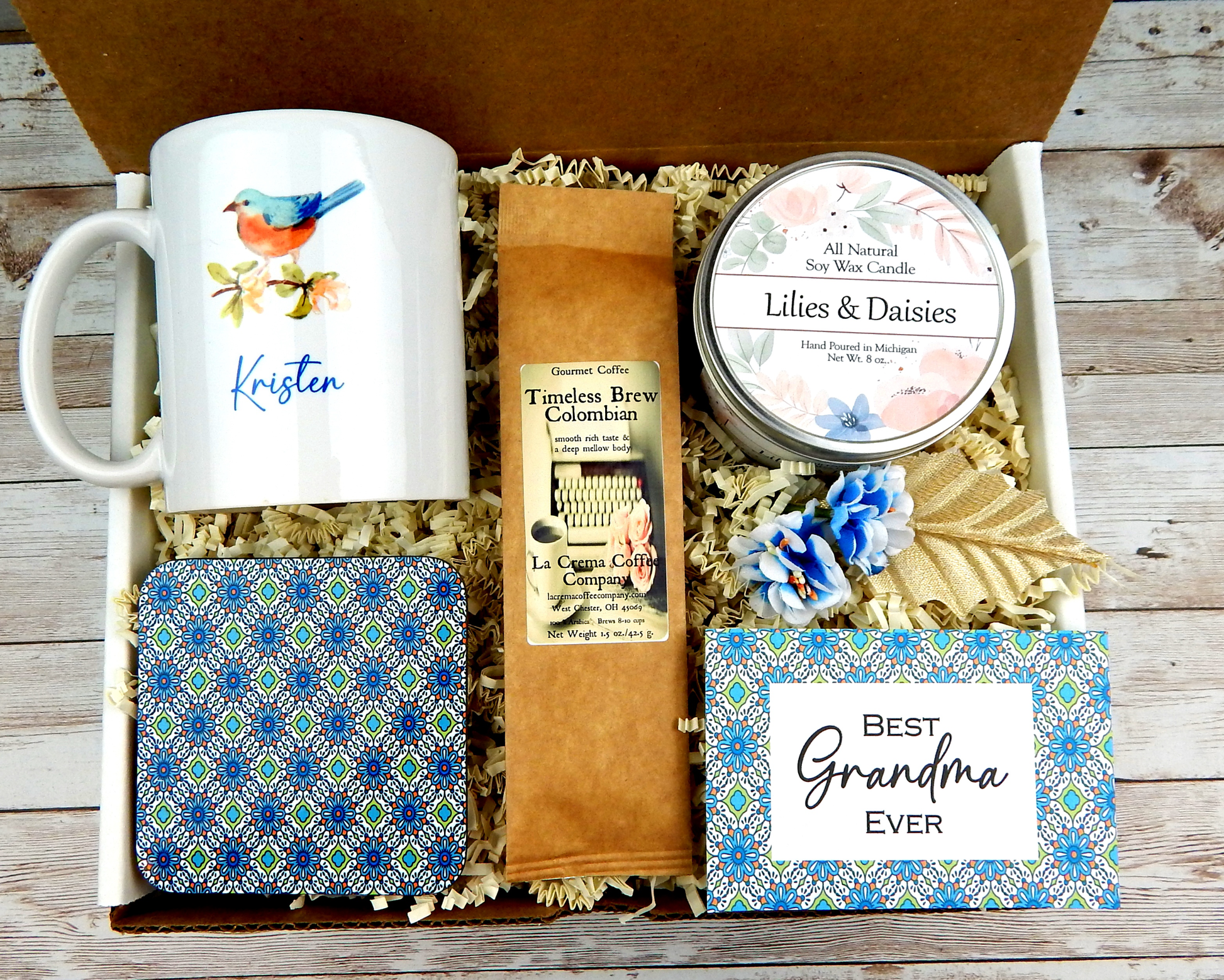 grandma coffee gifts, grandma birthday gift, grandma care package, gift from granddaughter, gift from grandson, grandma gift set