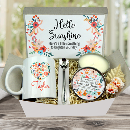 Hello Sunshine Gift Box with Personalized Mug
