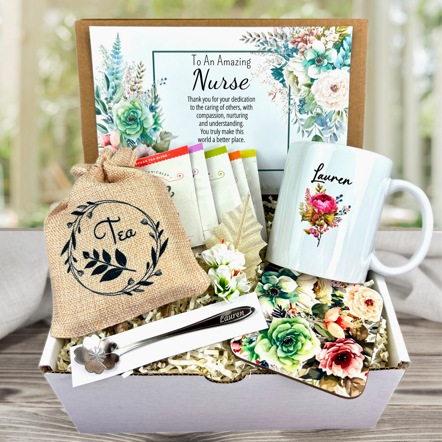 Nurse Appreciation Week 2024 - Gift Basket for Nurses - RN Present with Personalized Mug