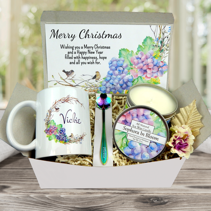 Christmas Gift Box with Personalized Coffee Mug and Heartfelt Message