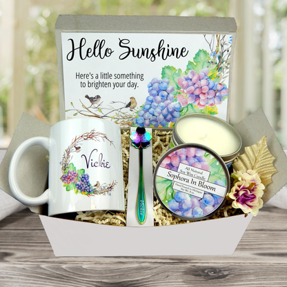 Hello Sunshine Gift Box with Personalized Mug