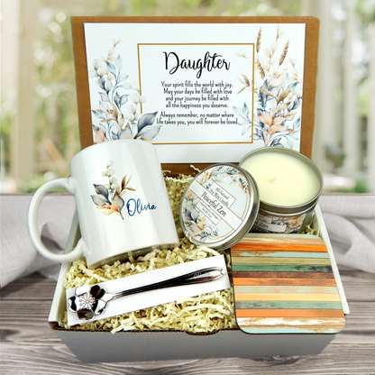 Personalized Gift for Daughter - Engraved Daughter Gift Basket