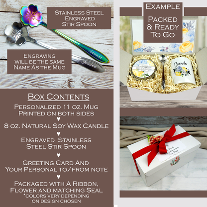 Christmas Gift Box with Personalized Coffee Mug and Heartfelt Message
