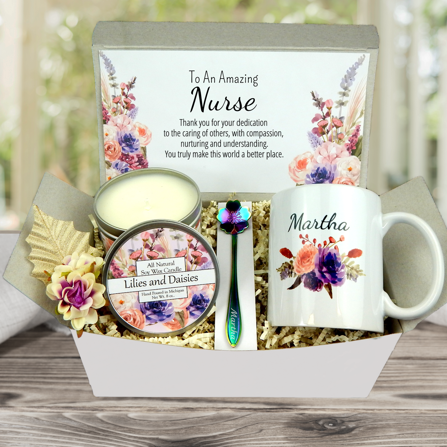 Nurse Appreciation Gift Basket Personalized and Meaningful