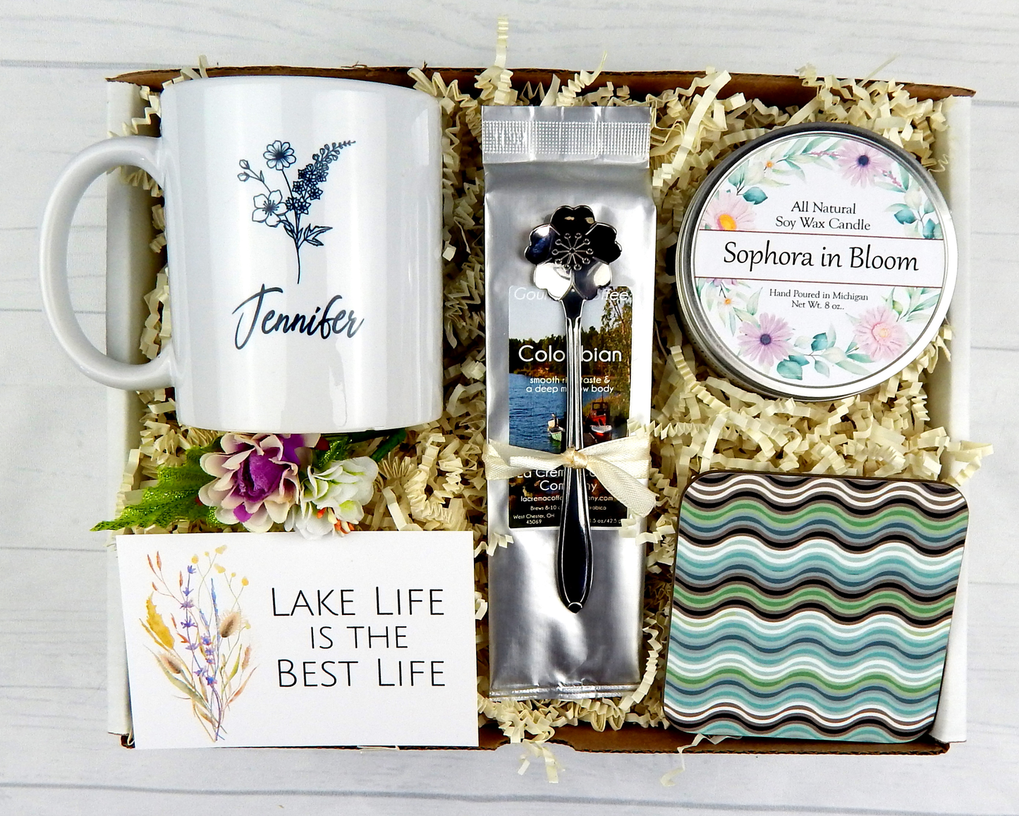 personalized lake lover gift basket for life is better at the lake 