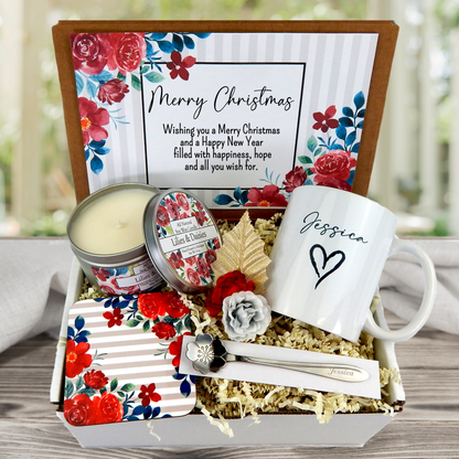 Corporate Christmas Gift Box with Personalized Coffee Mug