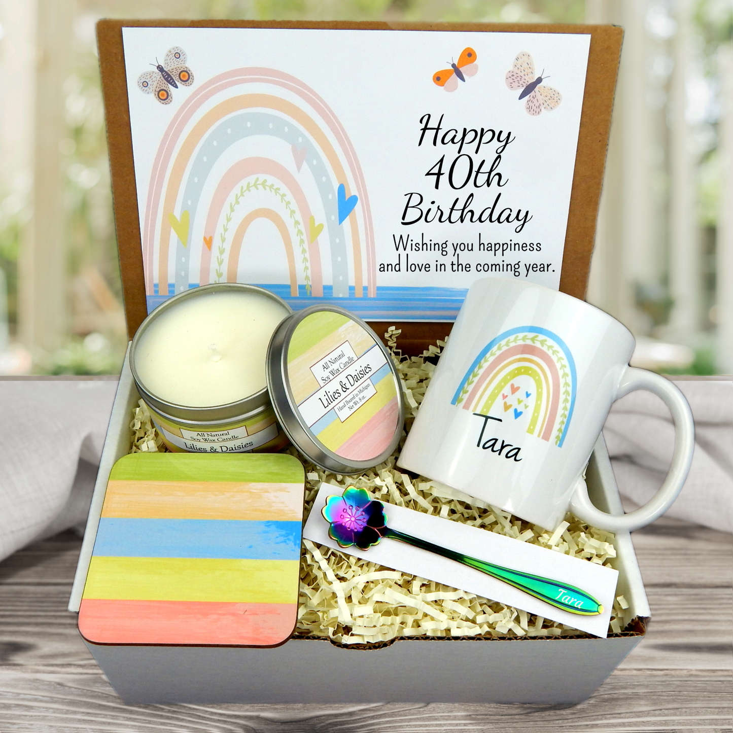 Personalized 40th Birthday Gift Basket