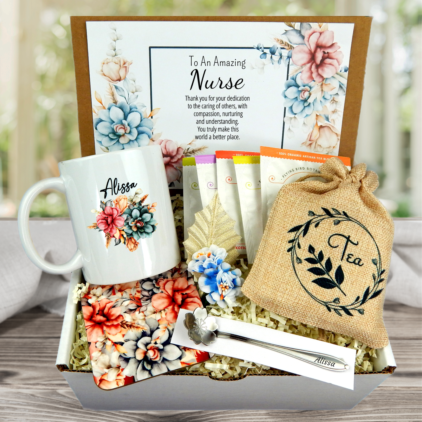 Nurse Appreciation Week 2024 - Gift Basket for Nurses - RN Present with Personalized Mug