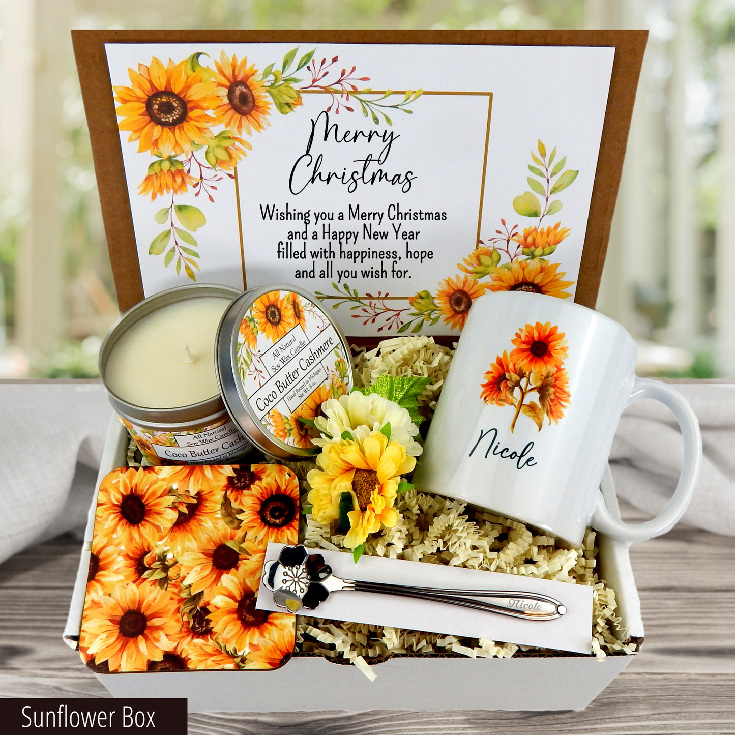 Corporate Christmas Gift Box with Personalized Coffee Mug