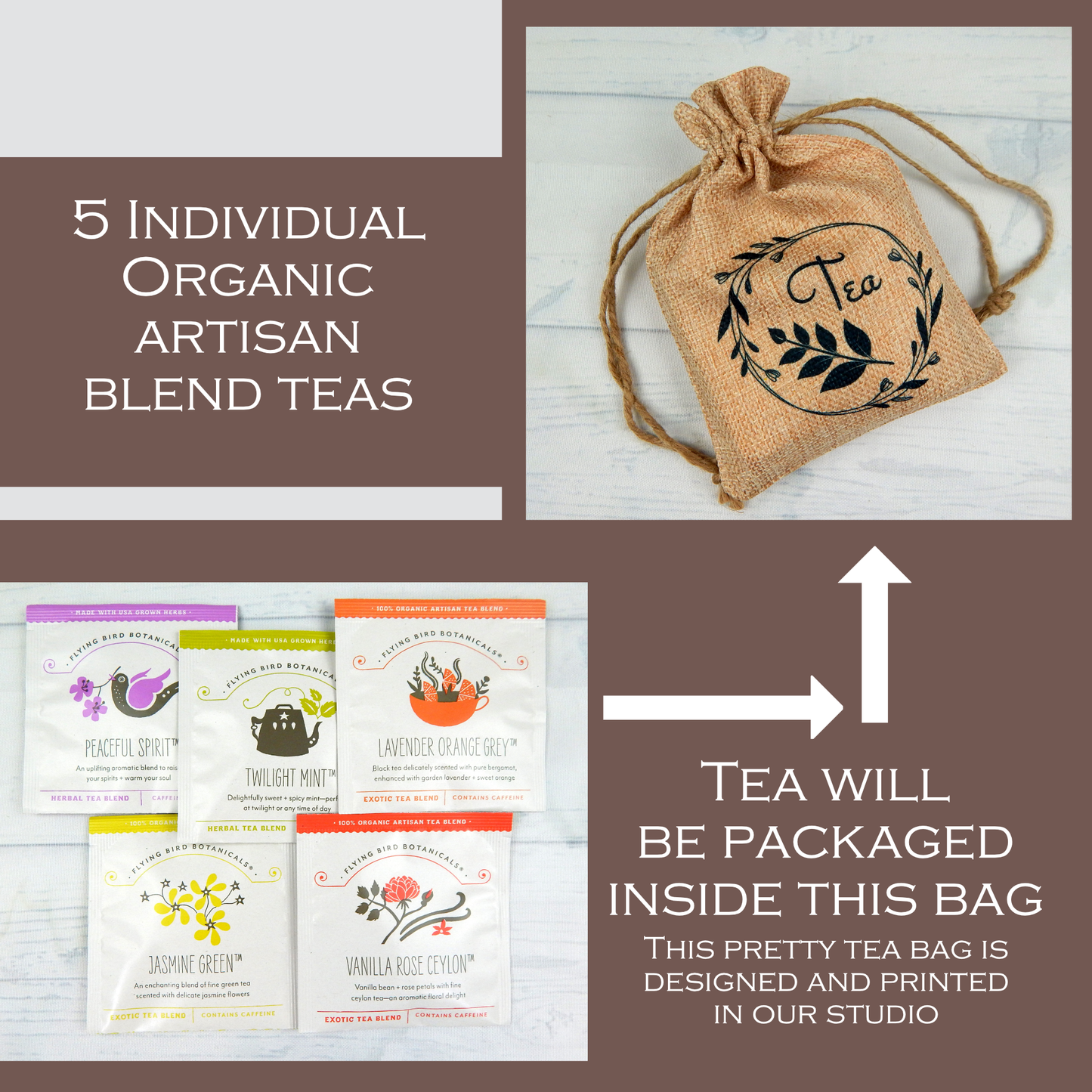 50th Birthday Present for Women with Tea Set and Custom Mug