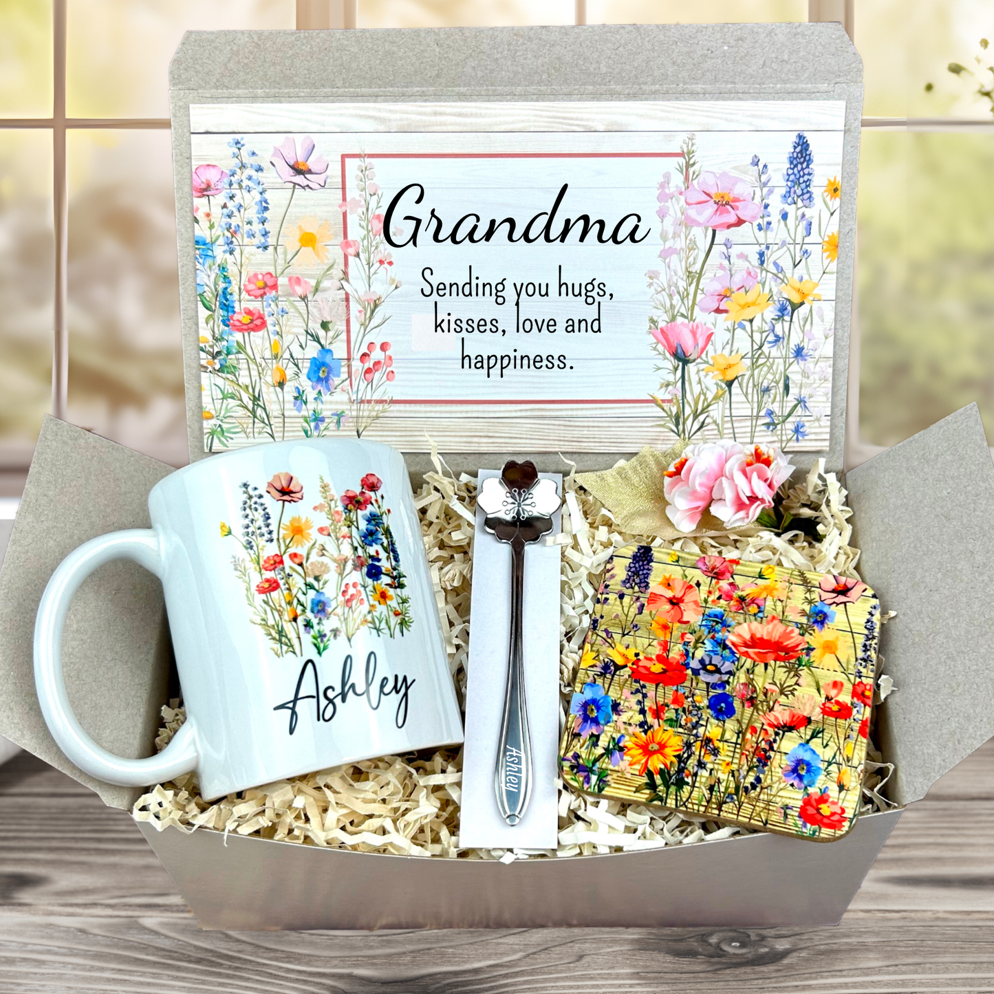 Gift for Grandma Who Has Everything - Personalized Coffee Mug Gift Basket