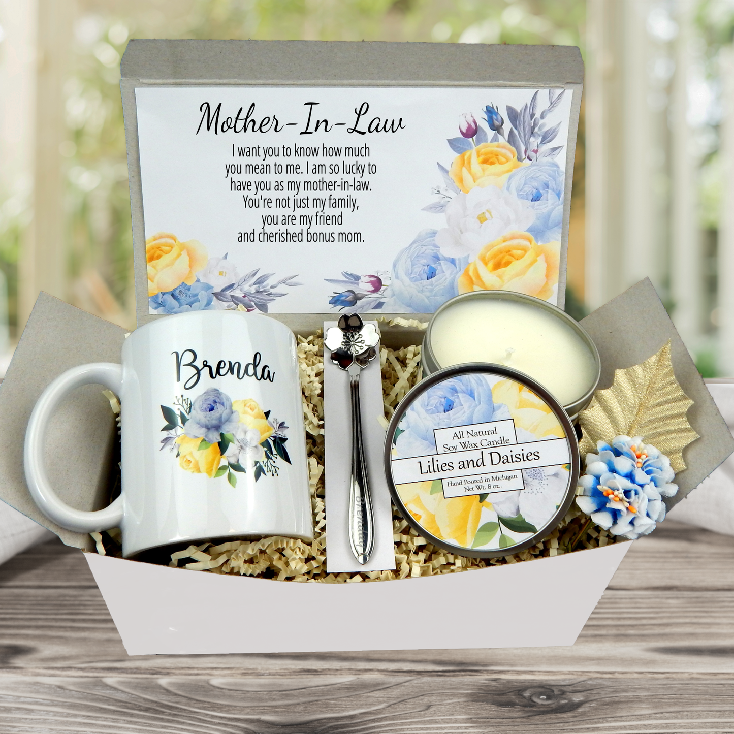 Mother-in-law Personalized Gift Basket for Birthday, Mother's Day or Christmas