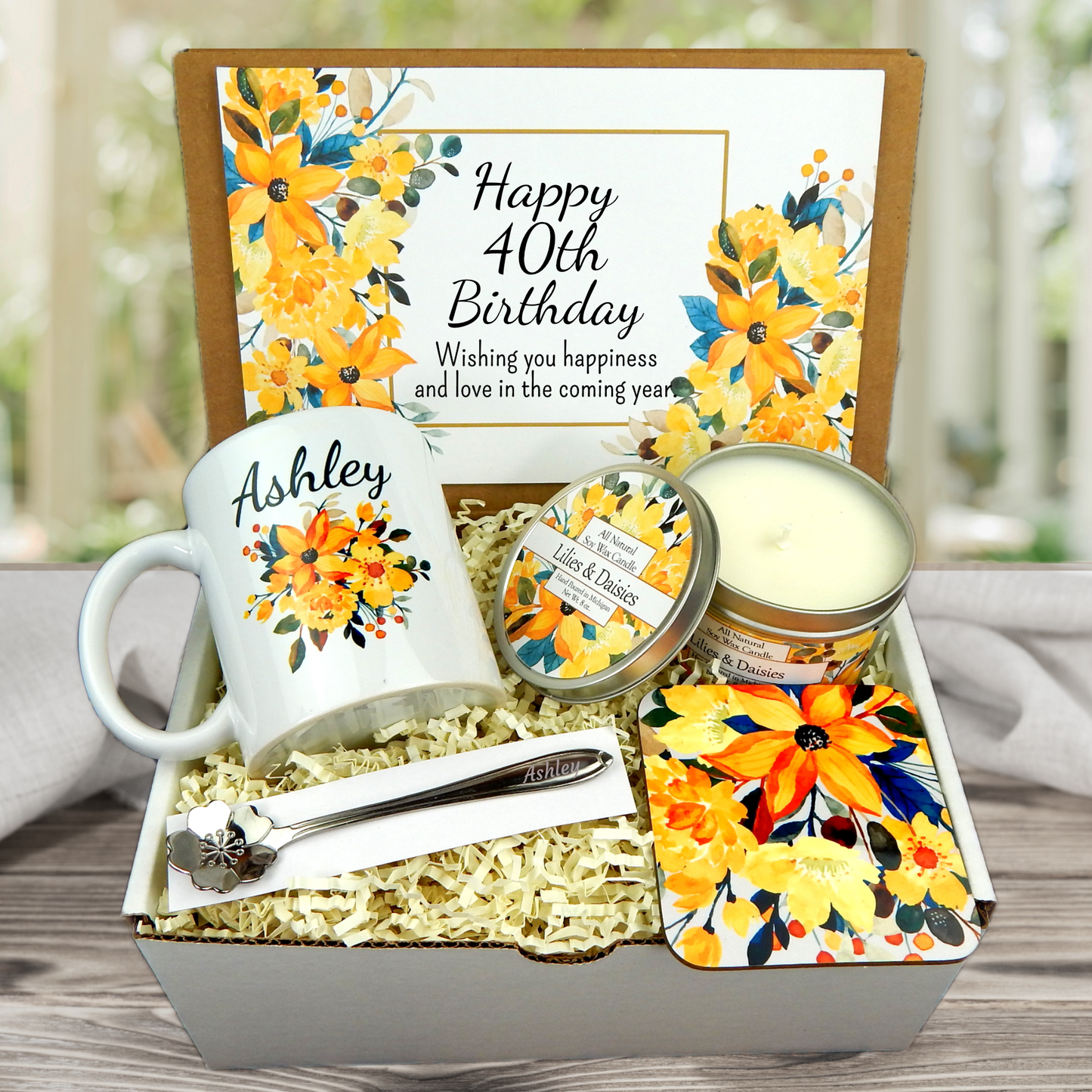 Personalized 40th Birthday Gift Basket